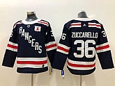 Youth New York Rangers 36 Mats Zuccarello Navy Adidas Stitched Jersey
